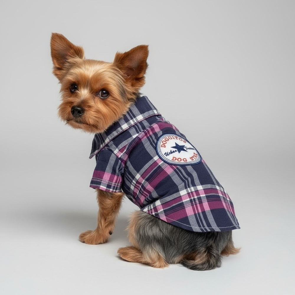 Plaid Collared Dog Shirt